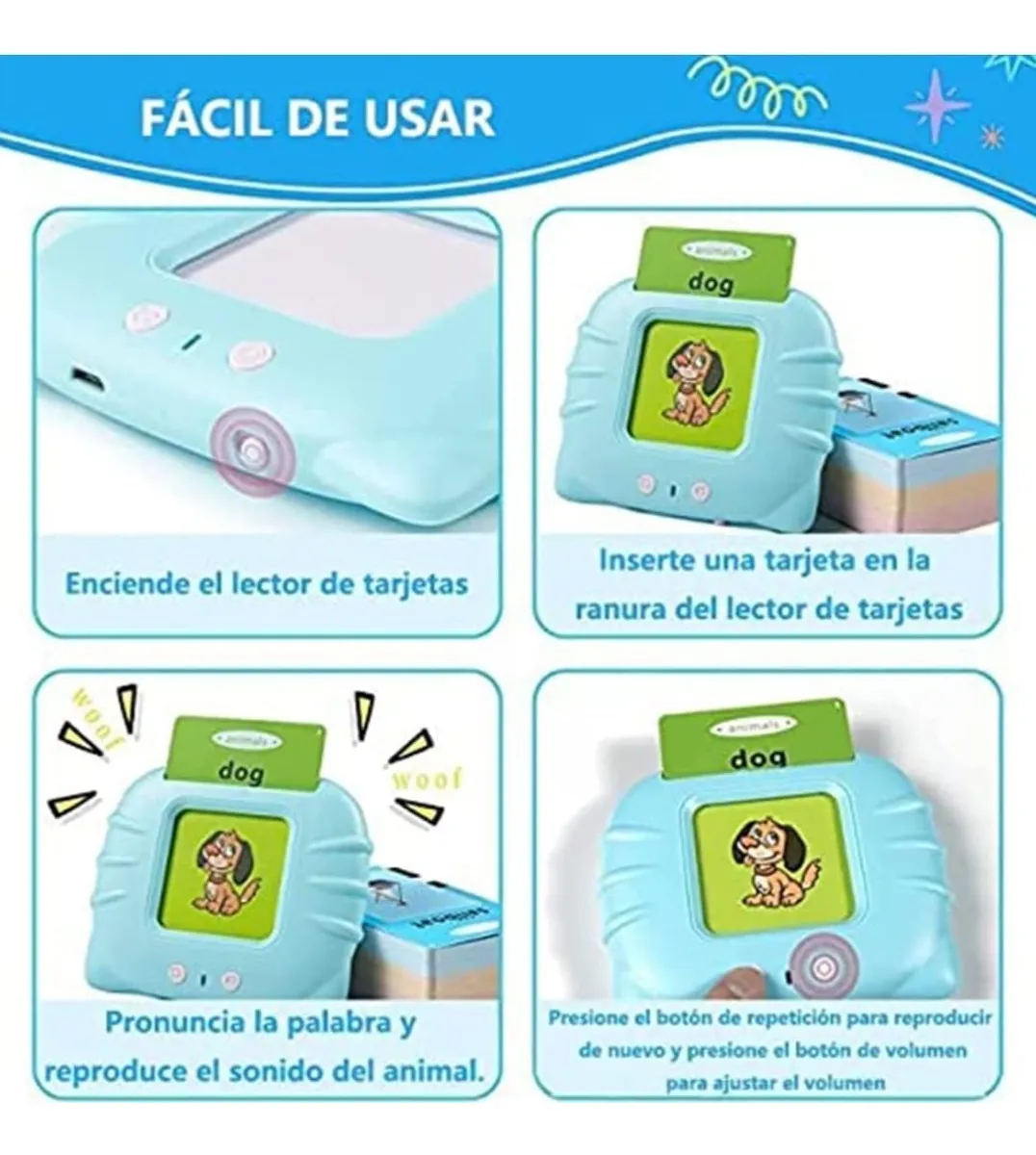 Lector de Tarjetas – Español e Inglés - Imagen 3
