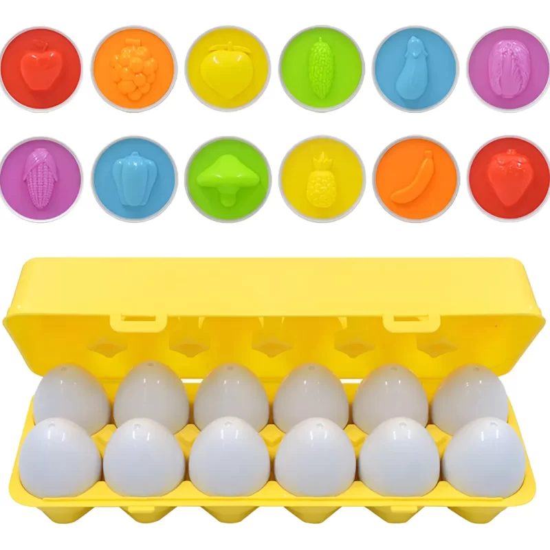 12 Huevos Encaje – Verduras | Motricidad Fina y Coordinación