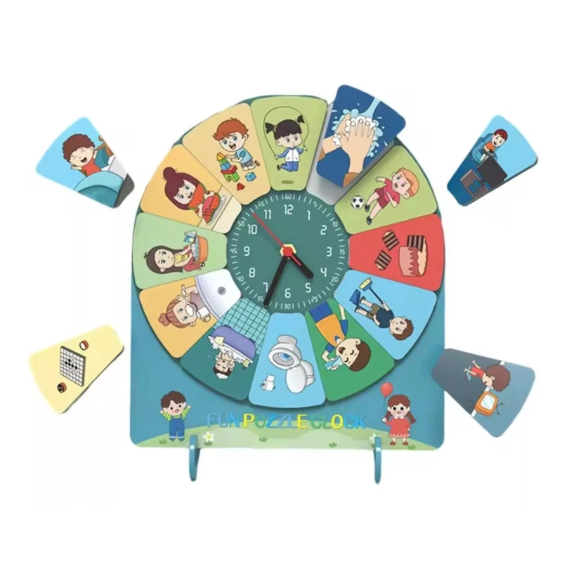 Reloj Puzzle Didáctico de Rutina Diaria